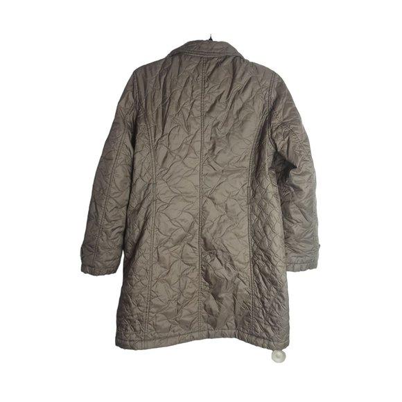 Lands' End Lightweight Mid Length Quiltted Coat Women Size Small Side Pockets - Picture 2 of 12